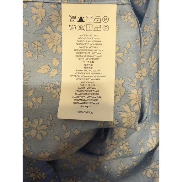 Michael Kors Blue/White Liberty Fabric Spring 1 Floral Print Shirt, X-Large NWT - Picture 4 of 9